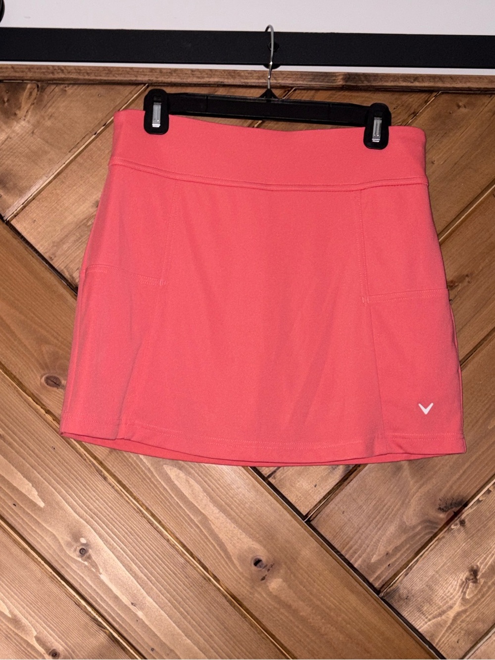 Callaway Coral Athletic Skort with White Logo Tennis, Golf, Pickle Ball, Medium